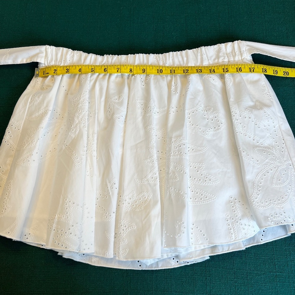 NWT - ZARA EYELET FLORAL MINI SKORT WITH ATTACHED TIE - Picture 5 of 11